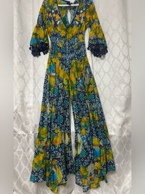 ANTICA SARTORIA 2021 LEMONS WIDE LEG JUMPSUIT NWT